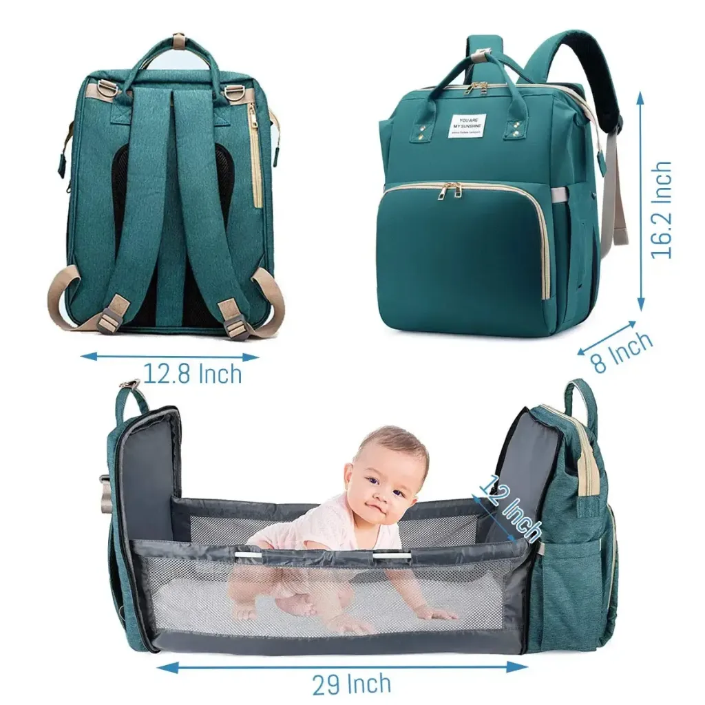 Diaper bag with USB charging port phone – waterproof baby bag accessories ksa