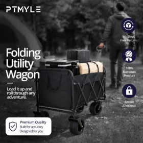 Folding wagon cart heavy duty trolley cart utility cart camping equipment beach accessories KSA PTMYLE