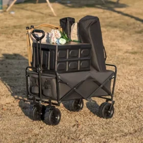 Trolley cart loaded camping equipment folding wagon cart utility cart outdoor KSA