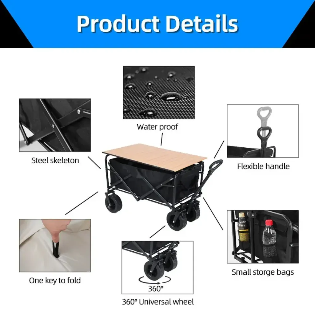 Folding trolley cart accordion mechanism collapsible utility cart camping equipment KSA PTMYLE