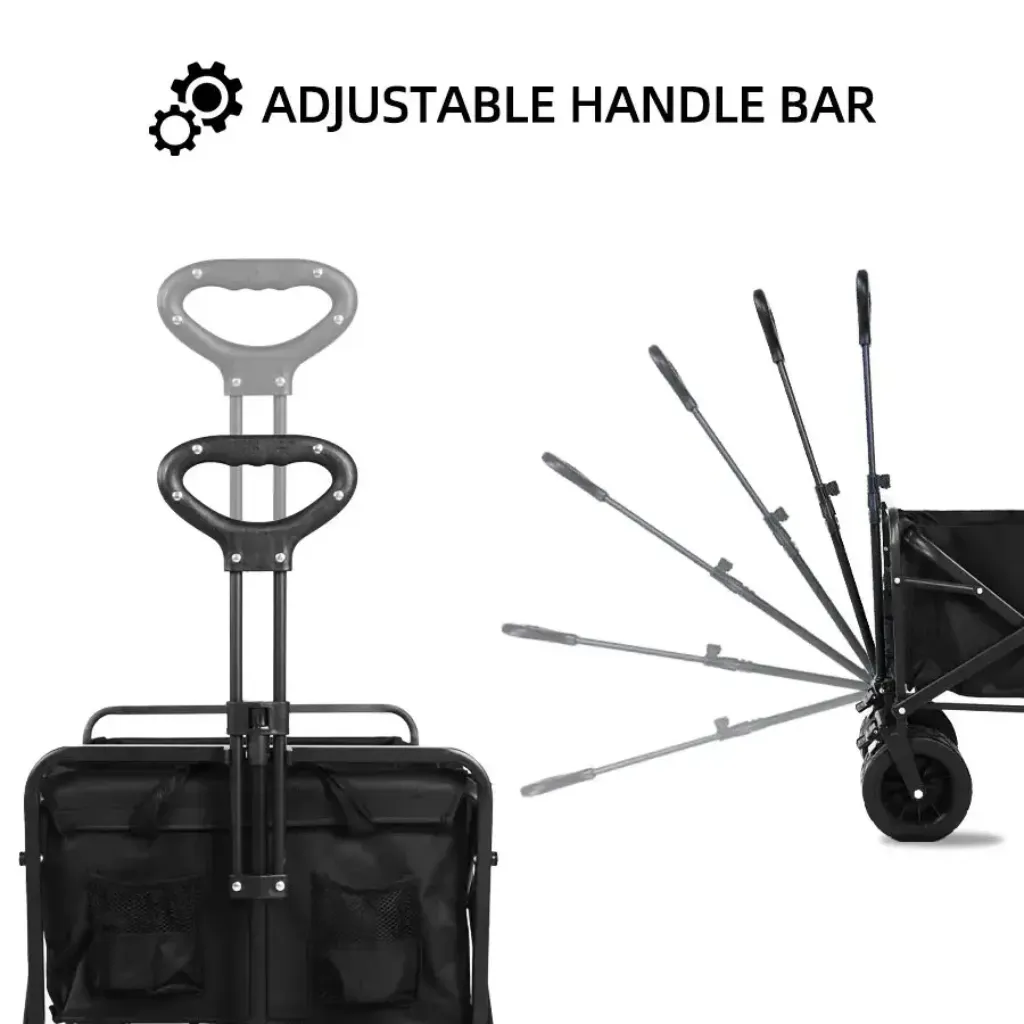 Storage pockets cup holders utility cart folding wagon cart beach accessories KSA