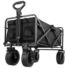 Folding wagon cart heavy duty trolley cart utility cart camping equipment beach accessories KSA PTMYLE