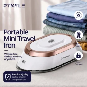 Mini Travel Iron for Clothes Portable Ceramic 30s Fast Heat Dry Steam KSA – PTMYLE