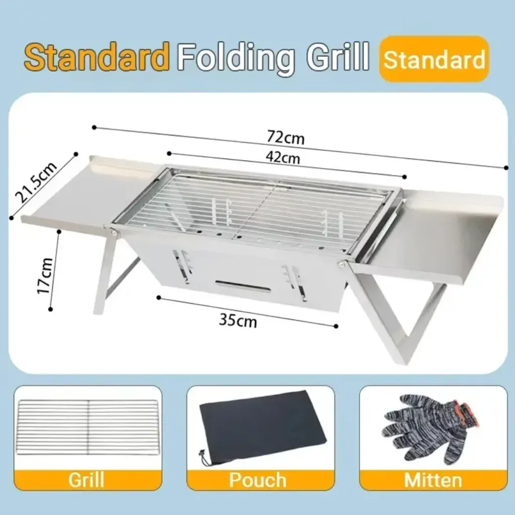 Outdoor BBQ grill camping cooking portable charcoal grill camping accessories KSA PTMYLE