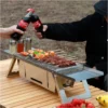 Portable camping BBQ grill foldable charcoal grill outdoor BBQ grill stainless steel KSA PTMYLE