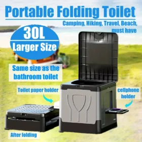 Portable toilet with lid camping toilet odor control portable bathroom KSA