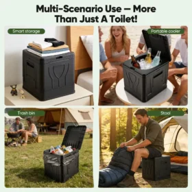 Camping toilet in use portable bathroom outdoor portable toilet hiking KSA