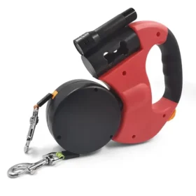 Dog leash in black red blue – retractable pet products dog accessories KSA PTMYLE