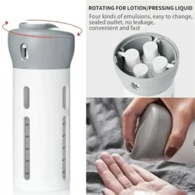 Travel liquid dispenser bottle 4-in-1 leakproof travel accessories KSA PTMYLE