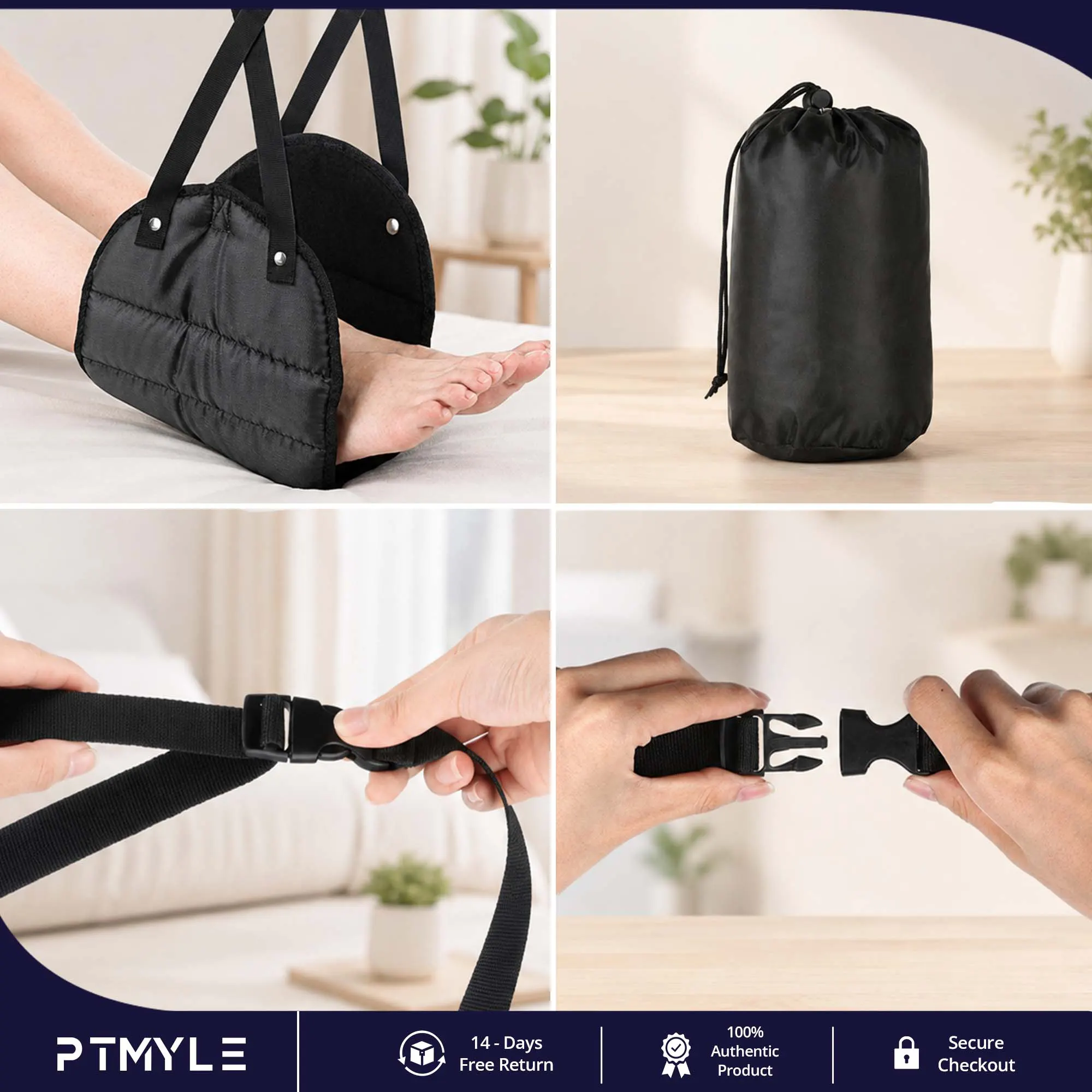 Airplane Footrest Adjustable Strap Portable Hammock Travel Accessories KSA – PTMYLE