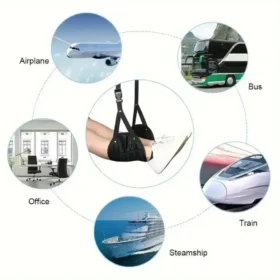Portable footrest for airplane in use – adjustable footrest hammock leg rest travel accessories ksa PTMYLE