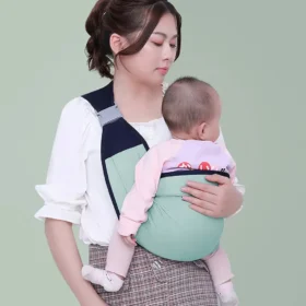 Image 2 (Worn Front) Baby carrier wrap front horizontal position newborn – baby carry bag KSA