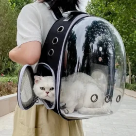 Cat Carrier Backpack Transparent Space Capsule Breathable Cat Travel Bag KSA – PTMYLE