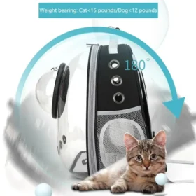Air vents mesh grille cat carrier bag – transparent cat carrier breathable ksa PTMYLE