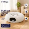 Cat tunnel bed 2-in-1 plush warm cat bed pet shelter hideaway KSA PTMYLE