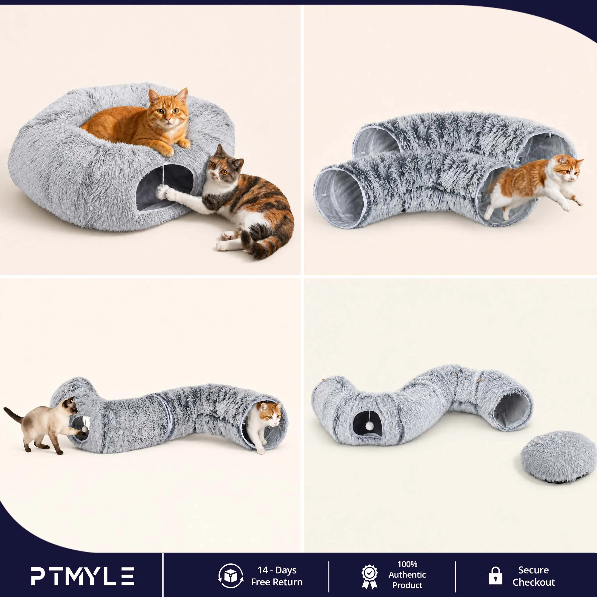 cat tunnel bed