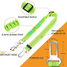 Dog seat belt attached to car buckle – dog car seat belt pet products ksa PTMYLE