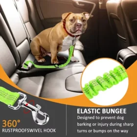 Dog Seat Belt Reflective Adjustable Bungee Nylon Harness Car Travel Pet Products KSA – PTMYLE