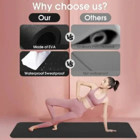 Close-up of anti-slip textured surface on EVA yoga mat – non-slip fitness mat ksa
