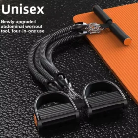 Four-tube natural latex resistance bands – foot pedal exercise equipment for belly fat ksa 2026
