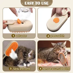 Dog hair brush undercoat removal spray – pet hair remover brush pet grooming brush ksa PTMYLE