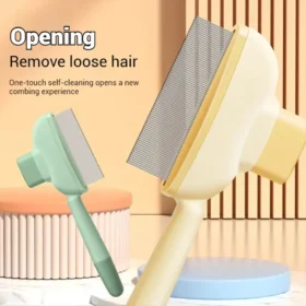 Pet Hair Remover Brush Self-Cleaning Cat Dog Grooming Tool Pet Supplies KSA – PTMYLE