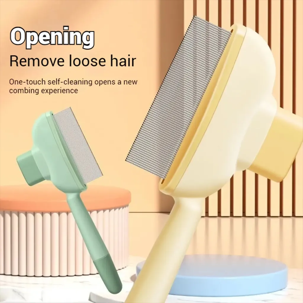 Pet Hair Remover Brush Self-Cleaning Cat Dog Grooming Tool Pet Supplies KSA – PTMYLE