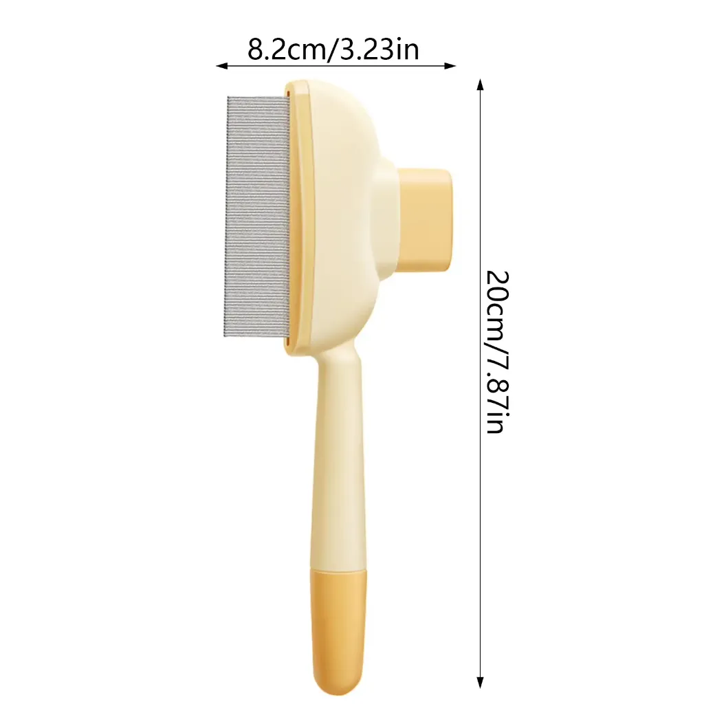 Self cleaning pet brush button hair ejection – cat and dog grooming pet supplies ksa PTMYLE