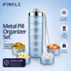 Pill Box 7-Day Waterproof Aluminum Travel Medicine Organizer KSA – PTMYLE