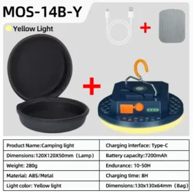 Rechargeable camping light package contents camping lights outdoor lights KSA PTMYLE