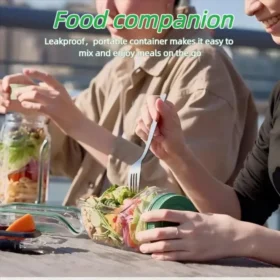 Built-in airtight sauce pod – salad container canned salad dressing holder portable ksa