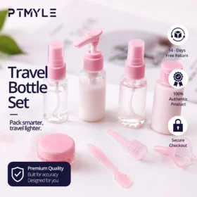 9 PCS Travel Dispenser Bottle Set Spray Pump Squeeze Cosmetic Bottles Leakproof KSA – PTMYLE