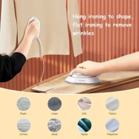 Travel iron in use on shirt – portable iron for clothes hotel room ksa PTMYLE