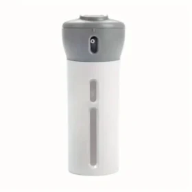 Travel dispenser in gray and pink – travel bottles accessories ksa PTMYLE