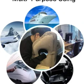 Deflated travel pillow with storage bag – portable neck support pillow ksa 2026 PTMYLE