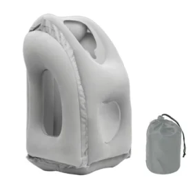 Travel neck pillow gray blue black – airplane pillow neck support pillow ksa PTMYLE