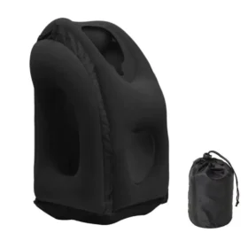 Travel neck pillow gray blue black – airplane pillow neck support pillow ksa PTMYLE