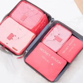 Travel storage bag set black pink green gray blue wine red navy – waterproof travel bag ksa