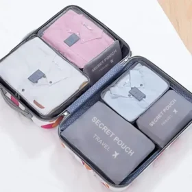 Travel storage bag set black pink green gray blue wine red navy – waterproof travel bag ksa