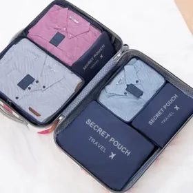 Travel storage bag set black pink green gray blue wine red navy – waterproof travel bag ksa