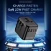 Universal Travel Adapter GaN 20W Fast Charging EU UK USA AU 5 Devices KSA – PTMYLE