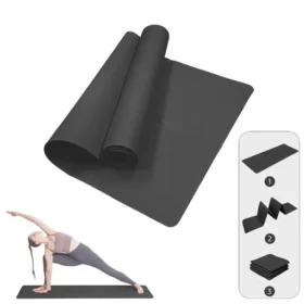 Image 2 (In Use Yoga) Best yoga mat for yoga practice on floor – 4mm EVA anti-slip mat ksa