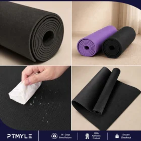 Yoga Mat 4mm EVA Non-Slip Fitness Mat Home Workout KSA – PTMYLE