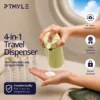 علب توزيع السوائل للسفر داخل منظم ذكي شفاف، عبوات عملية موفرة للمساحة لحقيبة اليد والطائرة