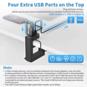 PC gaming headset stand with USB hub charging ports desk setup KSA