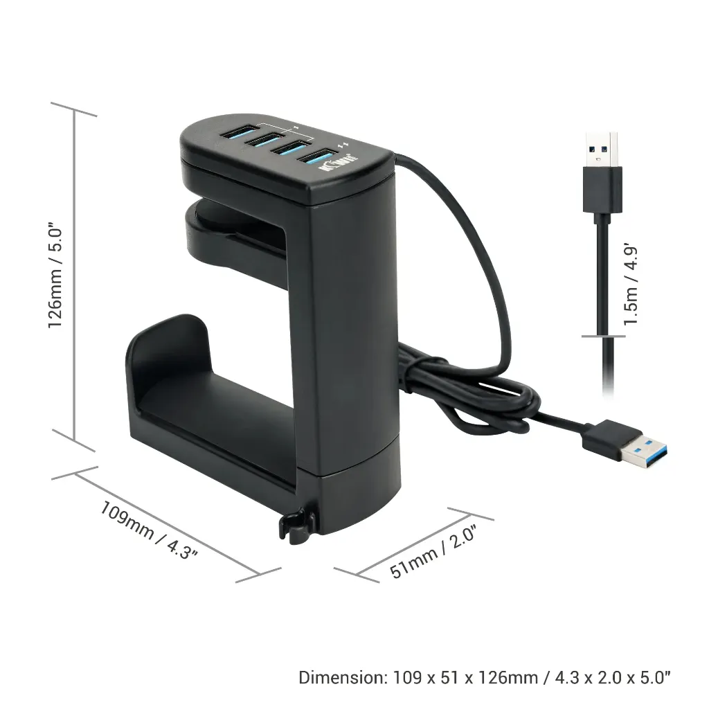 Under desk headphone holder clamp on swivel headphone hanger KSA PTMYLE