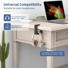 PC gaming headset stand with USB hub charging ports desk setup KSA