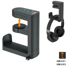 Headphone Stand Gaming Headset Holder Under Desk USB Hub KSA – PTMYLE