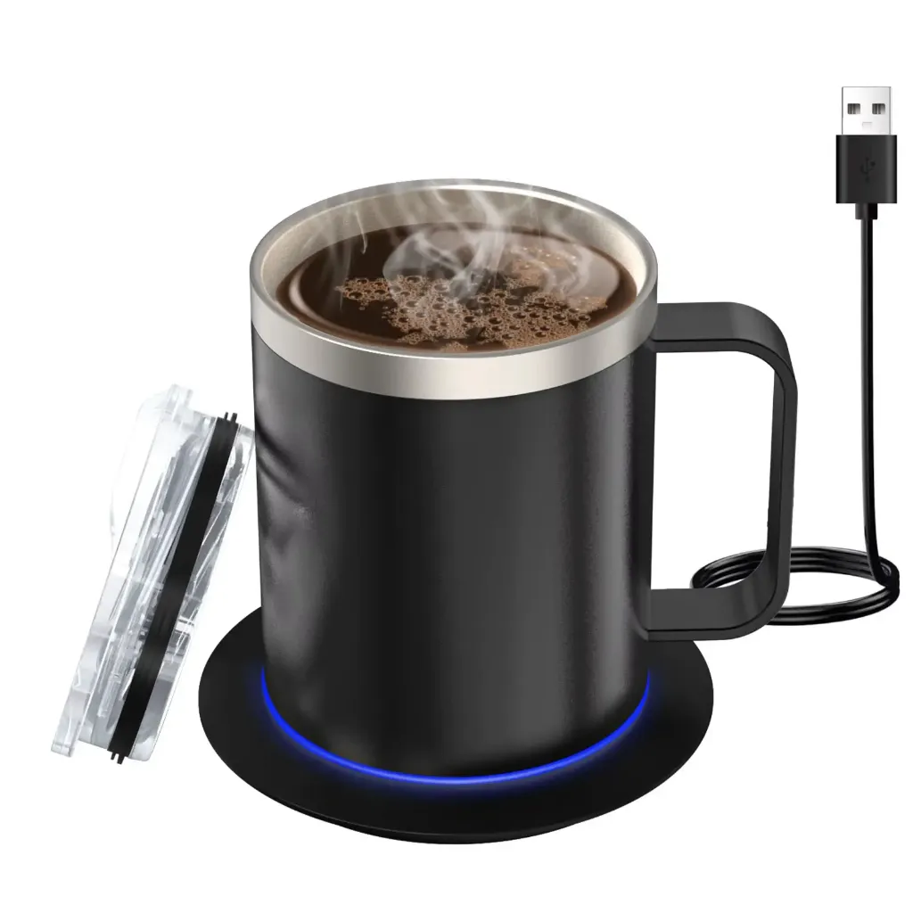 Heated Coffee Mug Self-Heating USB Electric Smart Travel Mug 12oz KSA – PTMYLE