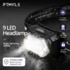 LED Headlamp 9 LED USB Rechargeable Motion Sensor Headlight KSA – PTMYLE